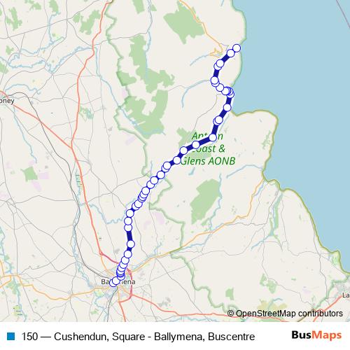 150 bus Line Map