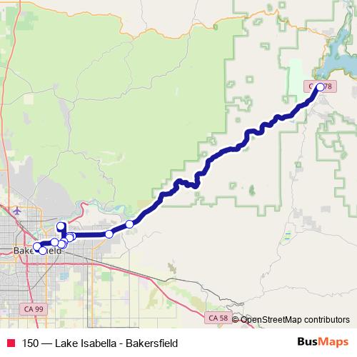 150 bus Line Map