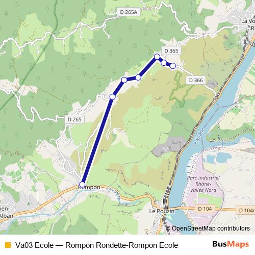 Va03 Ecole bus Line Map