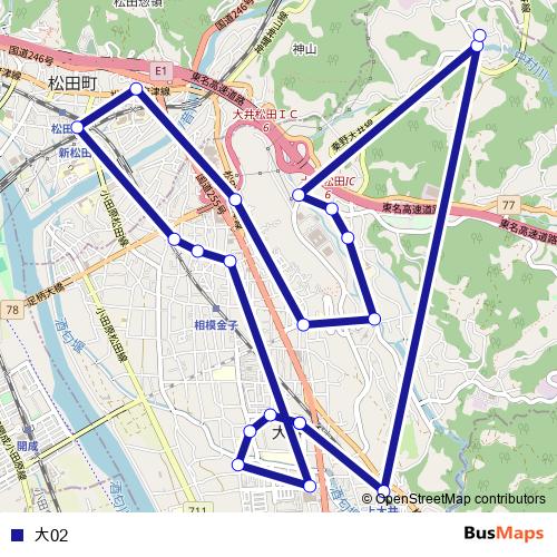 大02 bus Line Map