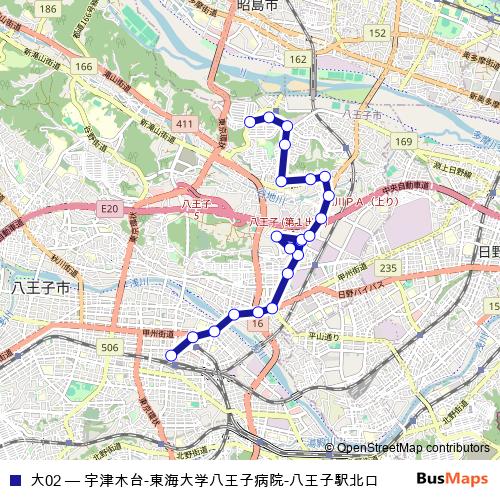 大02 bus Line Map