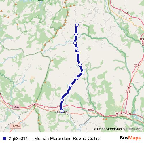 Xg635014 bus Line Map
