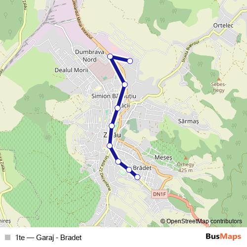 1te bus Line Map