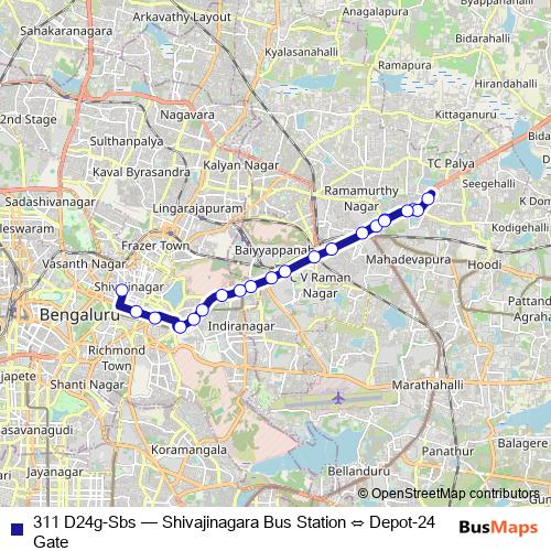 311 D24g-Sbs bus Line Map