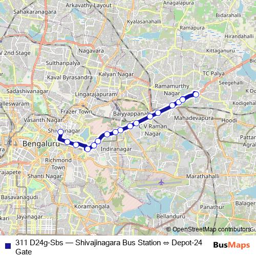 311 D24g-Sbs bus Line Map