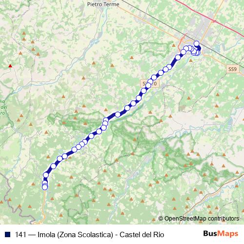 141 bus Line Map