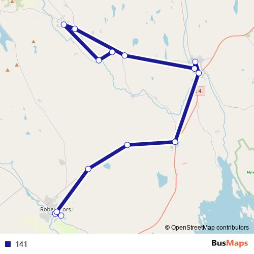 141 bus Line Map