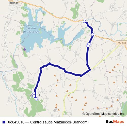 Xg845016 bus Line Map