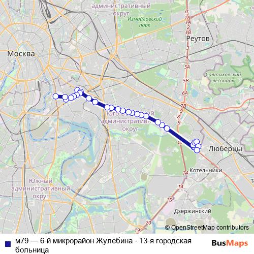 м79 bus Line Map
