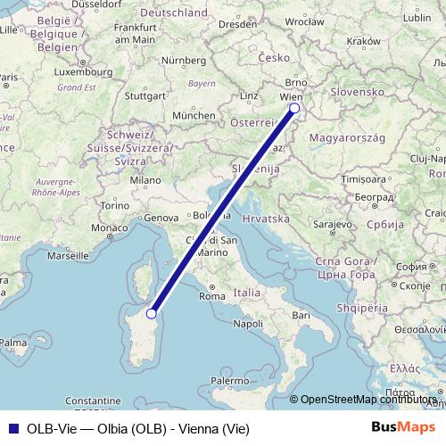OLB-Vie air Line Map