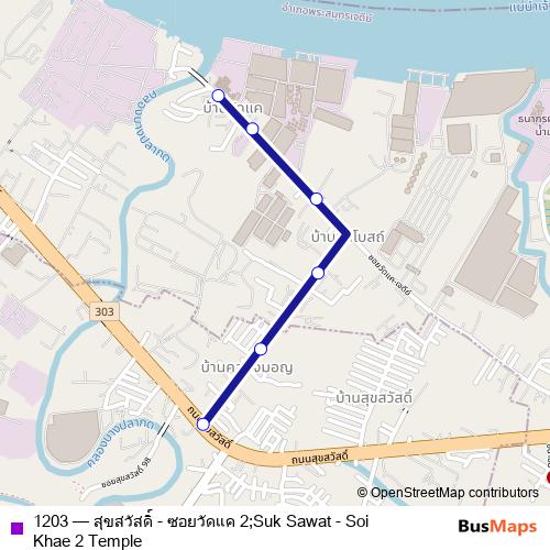 1203 bus Line Map