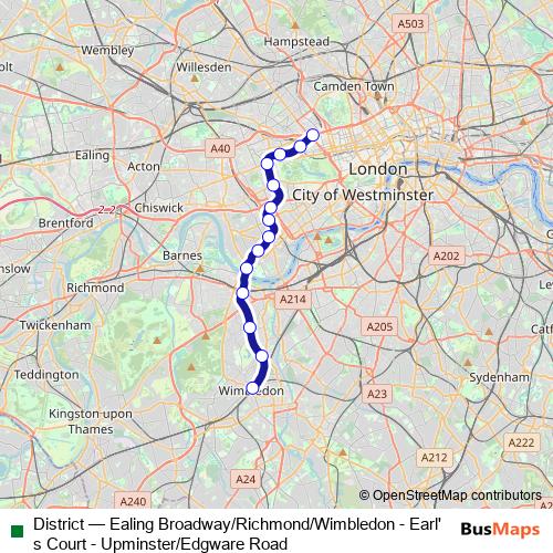 District metro Line Map