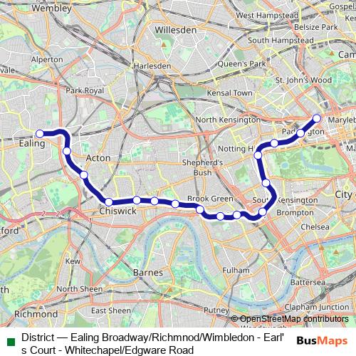 District metro Line Map