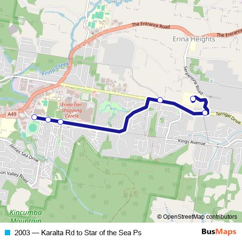 2003 bus Line Map