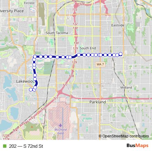 202 bus Line Map