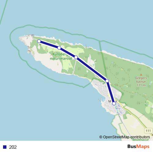 202 bus Line Map