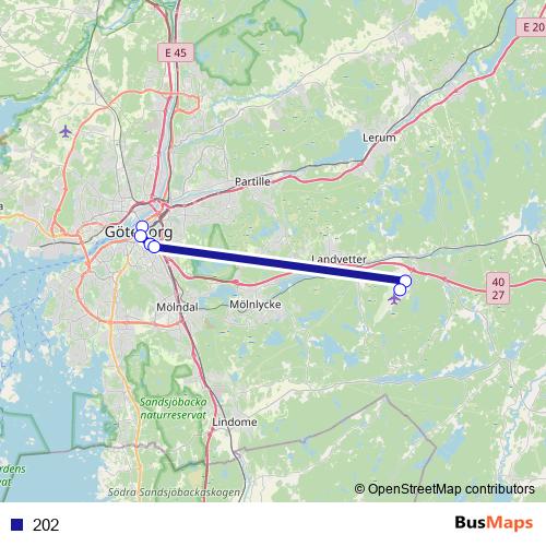 202 bus Line Map