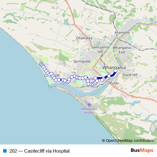 202 bus Line Map