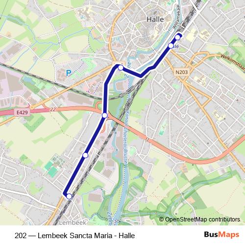 202 bus Line Map