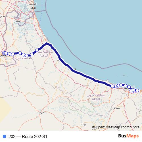 202 bus Line Map
