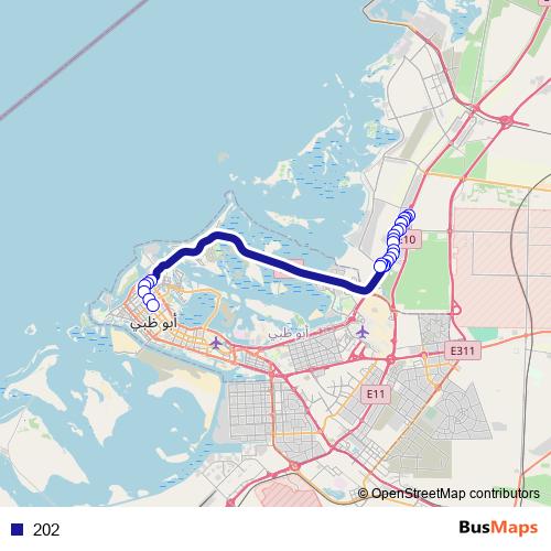 202 bus Line Map
