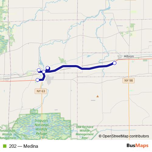202 bus Line Map