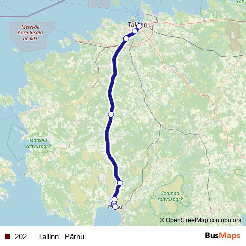 202 bus Line Map
