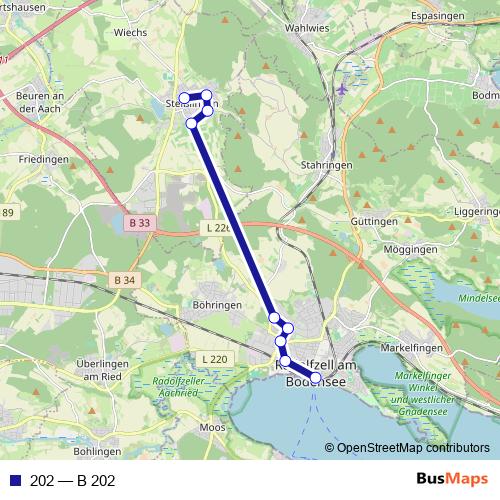 202 bus Line Map