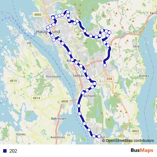 202 bus Line Map