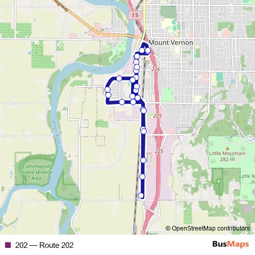 202 bus Line Map