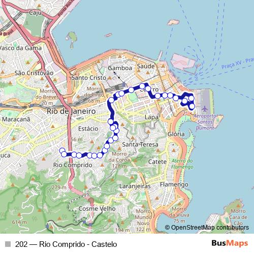 202 bus Line Map