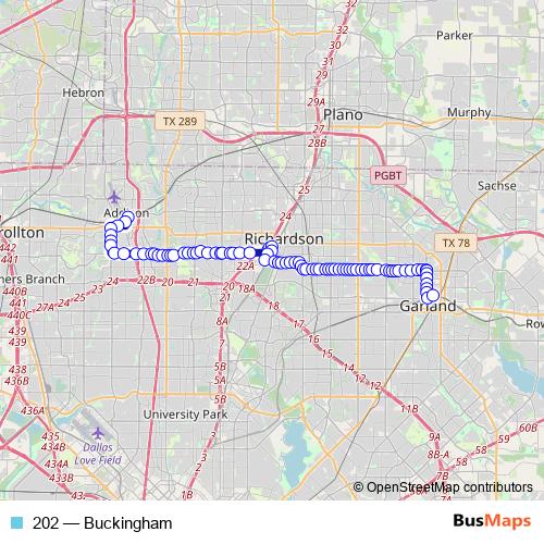 202 bus Line Map