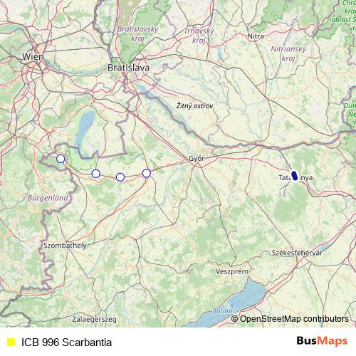 ICB 996 Scarbantia bus Line Map