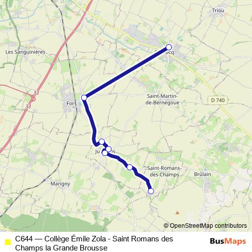 C644 bus Line Map