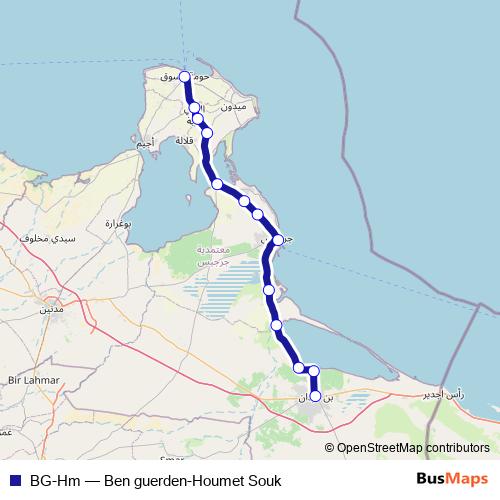 BG-Hm bus Line Map