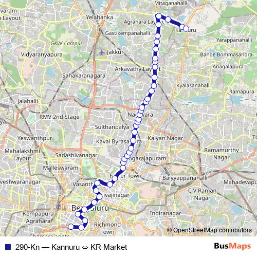 290-Kn bus Line Map