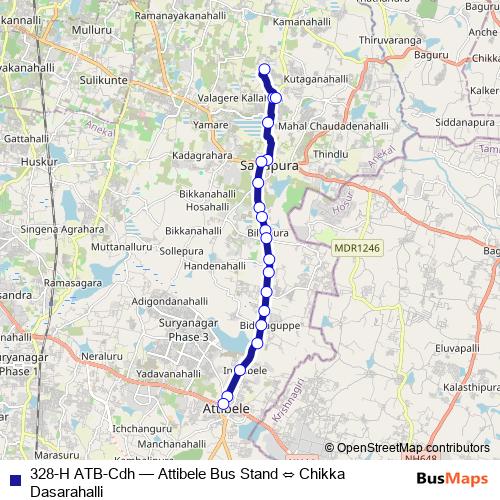 328-H ATB-Cdh bus Line Map