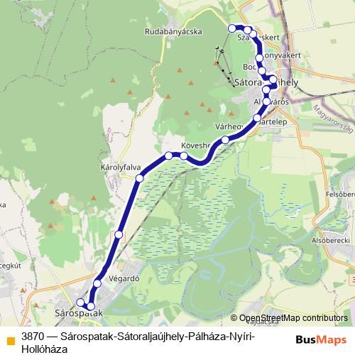 3870 bus Line Map