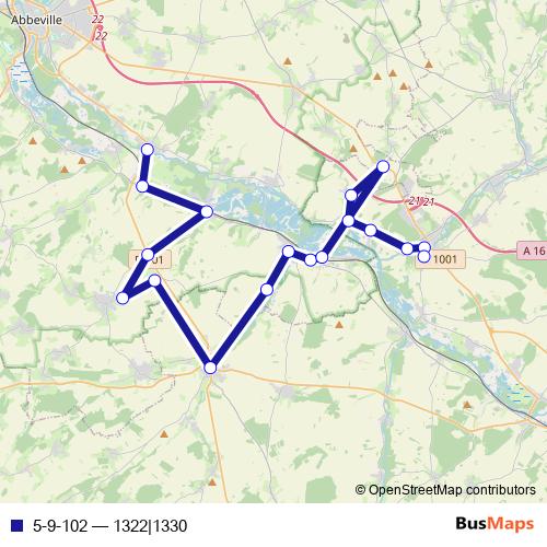 5-9-102 bus Line Map