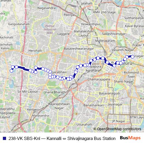 238-VK SBS-Knl bus Line Map