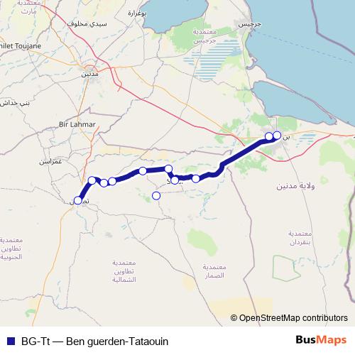 BG-Tt bus Line Map