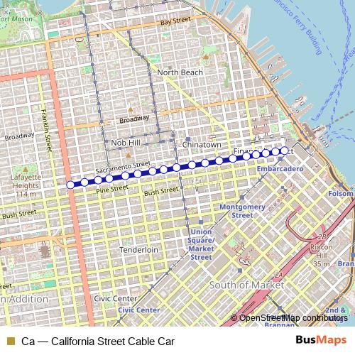 Ca tram Line Map