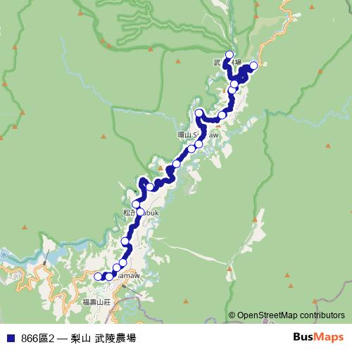 866區2 bus Line Map