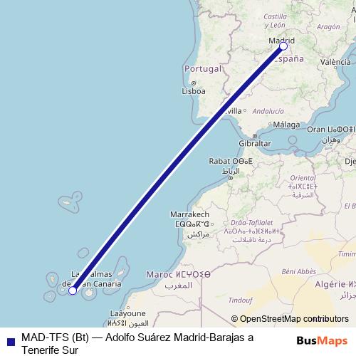 MAD-TFS (Bt) air Line Map