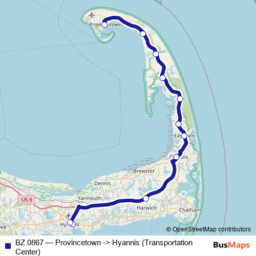 BZ 0867 bus Line Map
