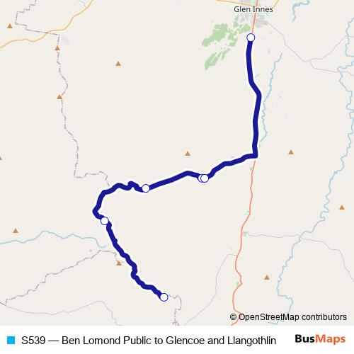 S539 bus Line Map