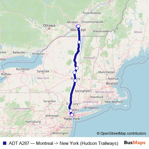 ADT A287 bus Line Map
