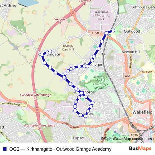 OG2 bus Line Map