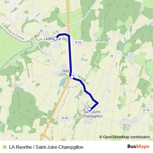 LA Reorthe / Saint-Juire-Champgillon bus Line Map
