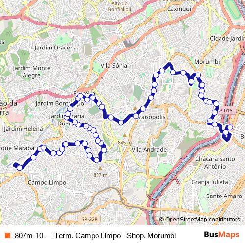 807m-10 bus Line Map